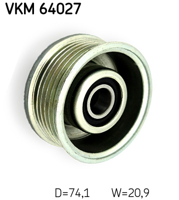 SKF VKM 64027 Szíjtárcsa/vezetőgörgő, hosszbordás szíj MAZDA