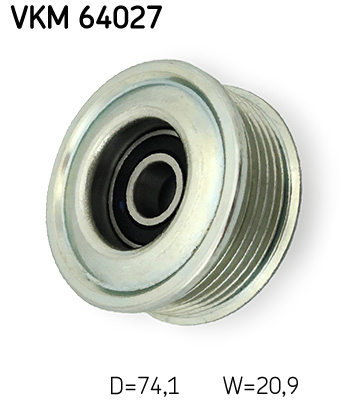 SKF VKM 64027 Szíjtárcsa/vezetőgörgő, hosszbordás szíj MAZDA
