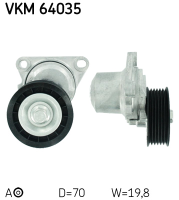 SKF VKM 64035 feszítőgörgő, hosszbordás szíj FORD MAZDA