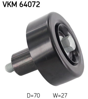 SKF VKM 64072 Szíjtárcsa/vezetőgörgő, hosszbordás szíj HYUNDAI KIA