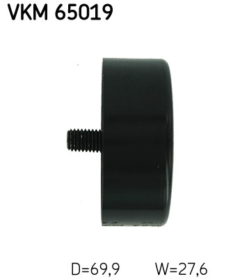 SKF VKM 65019 Szíjtárcsa/vezetőgörgő, hosszbordás szíj HYUNDAI KIA