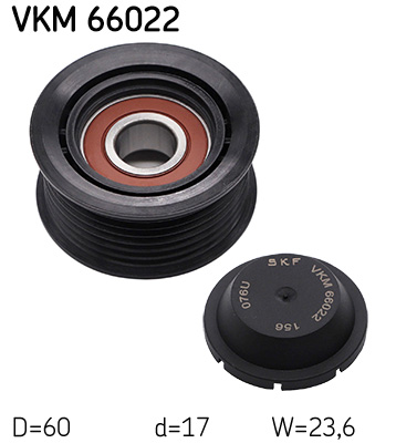 SKF VKM 66022 Szíjtárcsa/vezetőgörgő, hosszbordás szíj SUZUKI