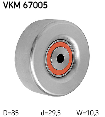 SKF VKM 67005 Szíjtárcsa/vezetőgörgő, hosszbordás szíj DAIHATSU TOYOTA