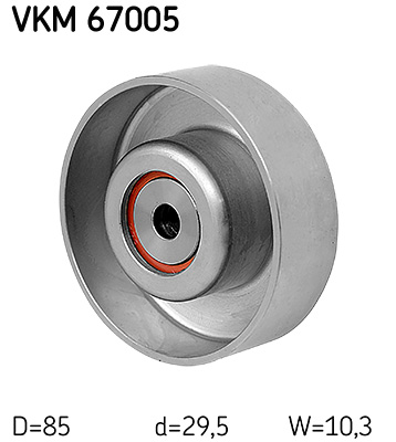 SKF VKM 67005 Szíjtárcsa/vezetőgörgő, hosszbordás szíj DAIHATSU TOYOTA