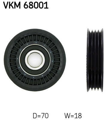 SKF VKM 68001 Szíjtárcsa/vezetőgörgő, hosszbordás szíj SUBARU
