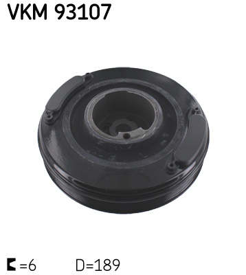 SKF VKM 93107 Szíjtárcsa, főtengely AUDI VOLVO VW