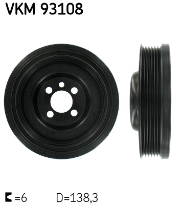 SKF VKM 93108 Szíjtárcsa, főtengely AUDI SEAT SKODA VW