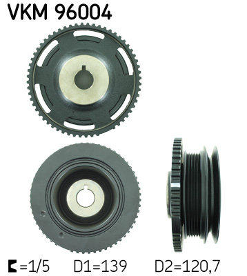 SKF VKM 96004 Szíjtárcsa, főtengely DAEWOO