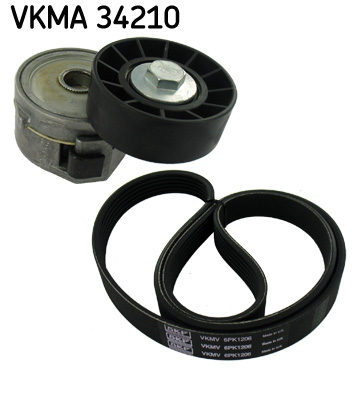 SKF VKMA 34210 hosszbordás szíj készlet FORD