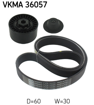 SKF VKMA 36057 hosszbordás szíj készlet RENAULT