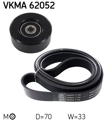 SKF VKMA 62052 hosszbordás szíj készlet NISSAN