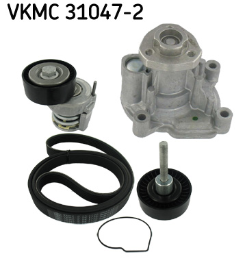SKF VKMC 31047-2 Vízszivattyú + bordásszíjkészlet AUDI SEAT SKODA VW