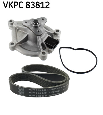 SKF VKMC 33843 Vízszivattyú + bordásszíjkészlet CITROËN MINI PEUGEOT