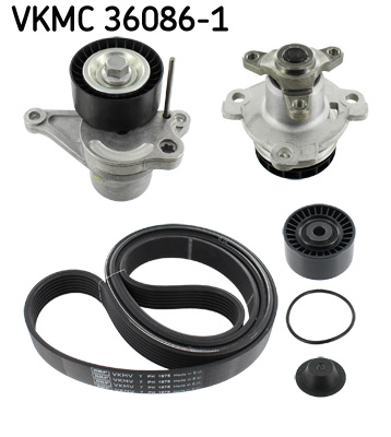 SKF VKMC 36086-1 Vízszivattyú + bordásszíjkészlet NISSAN OPEL RENAULT VAUXHALL