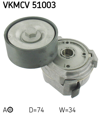 SKF VKMCV 51003 feszítőgörgő, hosszbordás szíj MERCEDES-BENZ