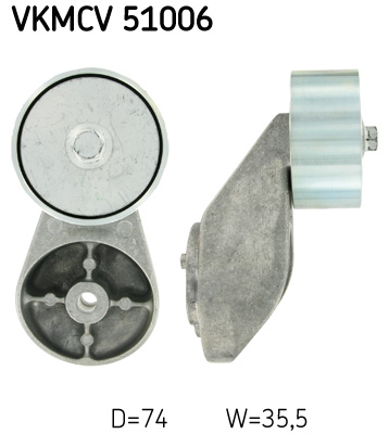SKF VKMCV 51006 Szíjtárcsa/vezetőgörgő, hosszbordás szíj MERCEDES-BENZ