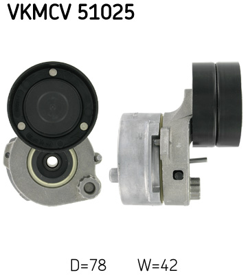 SKF VKMCV 51025 feszítőgörgő, hosszbordás szíj MERCEDES-BENZ