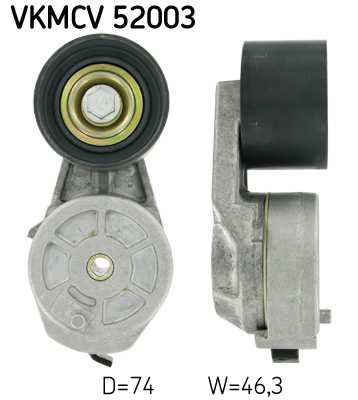 SKF VKMCV 52003 feszítőgörgő, hosszbordás szíj ASTRA IRISBUS IVECO