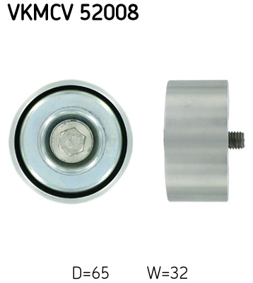 SKF VKMCV 52008 Szíjtárcsa/vezetőgörgő, hosszbordás szíj DAF IVECO