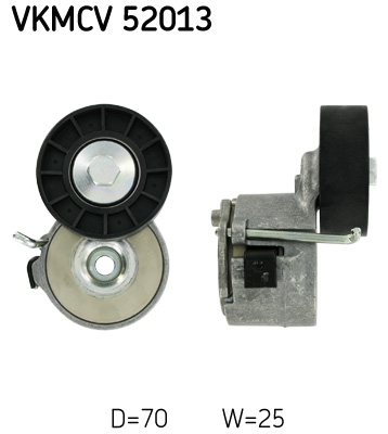 SKF VKMCV 52013 feszítőgörgő, hosszbordás szíj CITROËN FIAT IVECO PEUGEOT