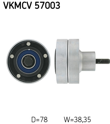 SKF VKMCV 57003 Szíjtárcsa/vezetőgörgő, hosszbordás szíj DAF