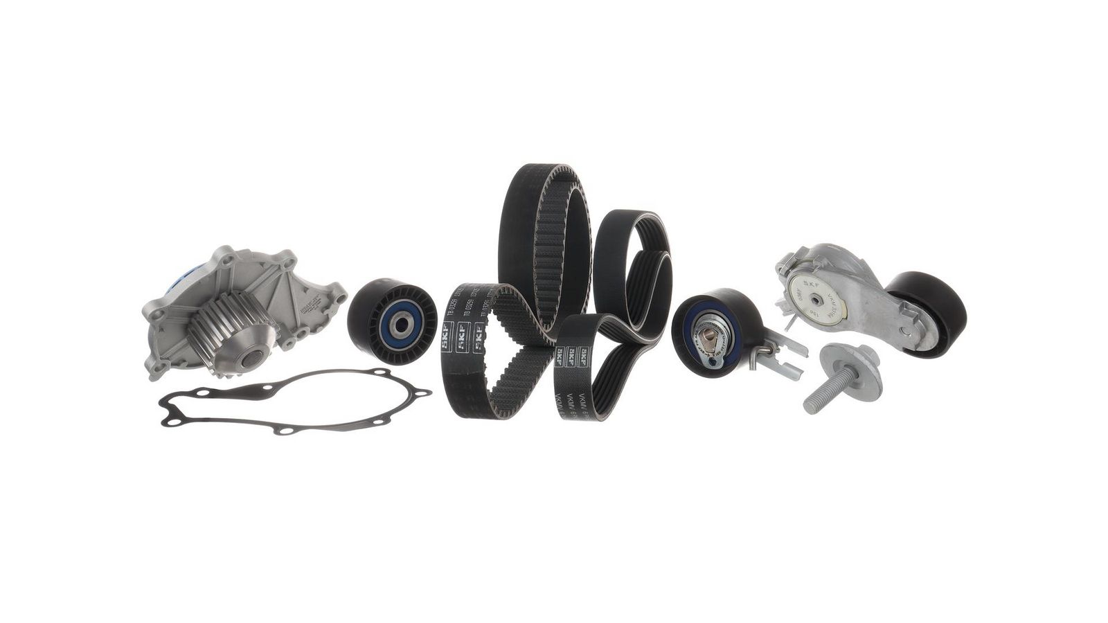 SKF VKMC 13004 Water pump + timing / V-ribbed belt set for CITROËN FORD PEUGEOT VOLVO