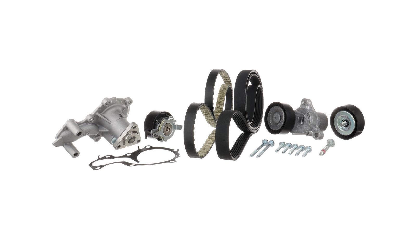 SKF VKMC 14003 Water pump + timing / V-ribbed belt set for FORD