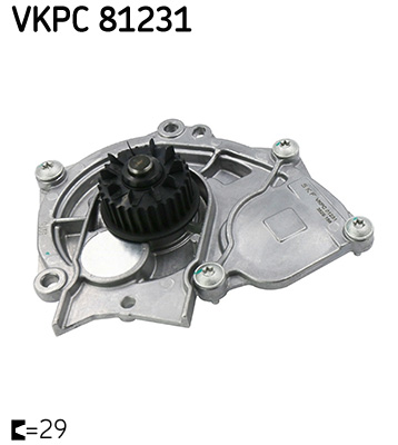 SKF VKPC 81231 vízszivattyú AUDI CUPRA SEAT SKODA VW