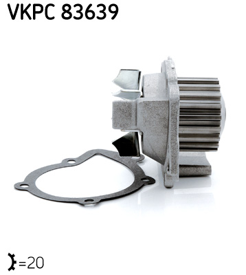SKF VKPC 83639 vízszivattyú CITROËN FIAT LANCIA PEUGEOT SUZUKI TOYOTA
