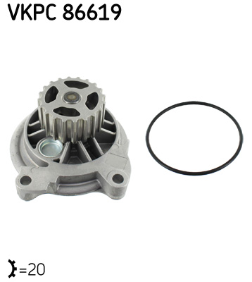 SKF VKPC 86619 vízszivattyú AUDI VW