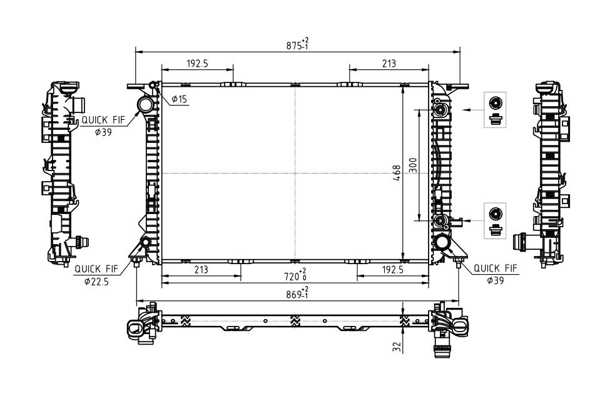 HART 628 627 Radiator,...