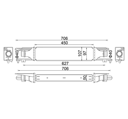 HART 612 500 chladič turba