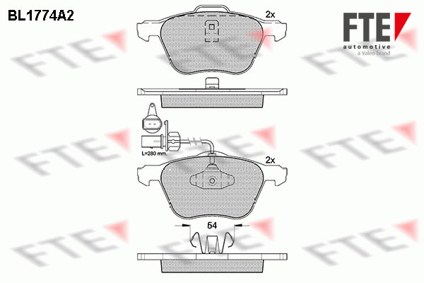 FTE 9010344 set placute...