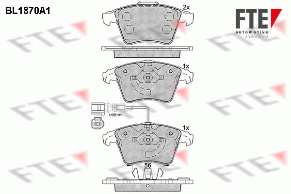 FTE 9010450 set placute...