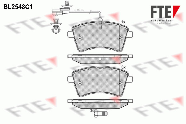 FTE 9010801 set placute...