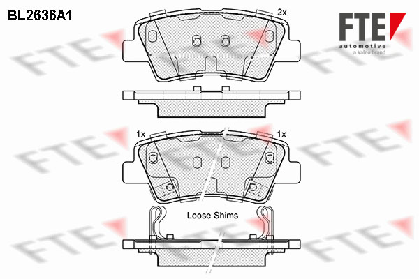 FTE 9010881 set placute...