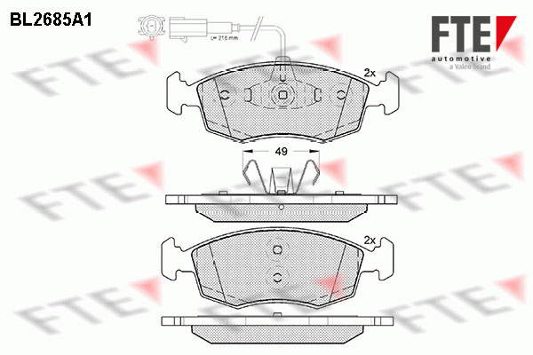 FTE 9010915 set placute...