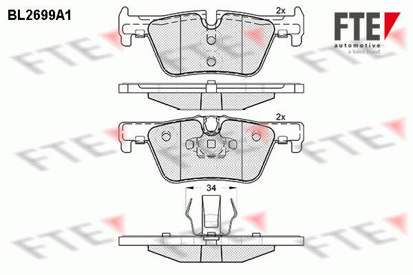 FTE 9010927 set placute...