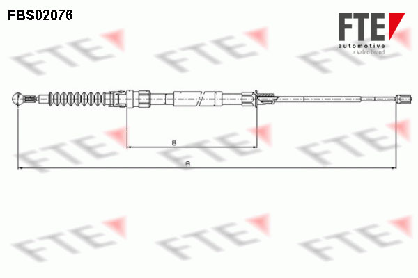 FTE FBS02076 huzal, rögzítőfék