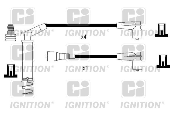 QUINTON HAZELL XC1236 CI Ignition Cable Kit for OPEL VAUXHALL