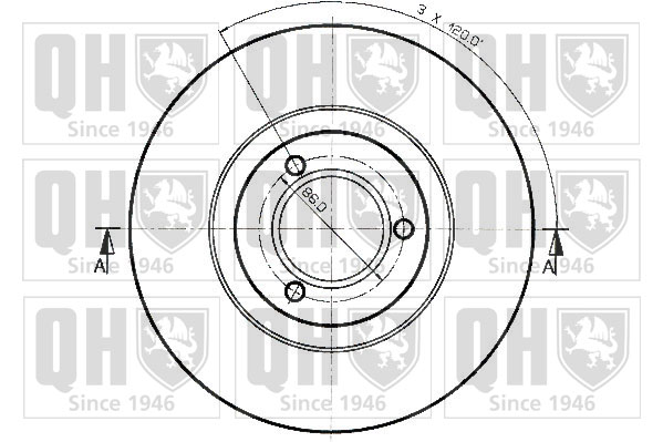 QUINTON HAZELL BDC3167 Δισκόπλακα for CITROËN PEUGEOT RENAULT TALBOT