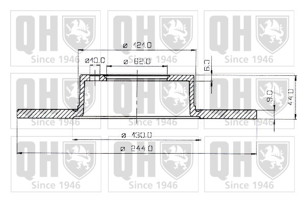 QUINTON HAZELL BDC3276 Δισκόπλακα for CITROËN PEUGEOT