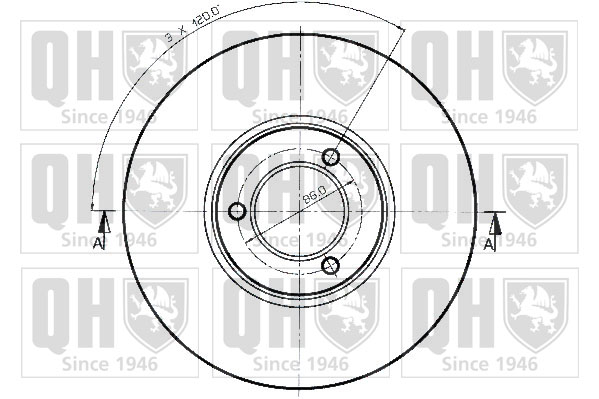 QUINTON HAZELL BDC3276 Δισκόπλακα for CITROËN PEUGEOT