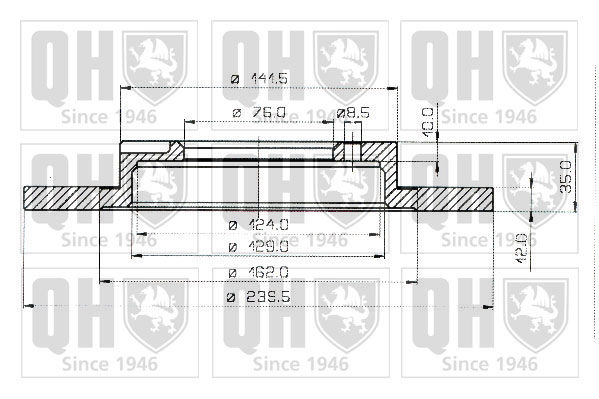 QUINTON HAZELL BDC3462 Δισκόπλακα for NISSAN
