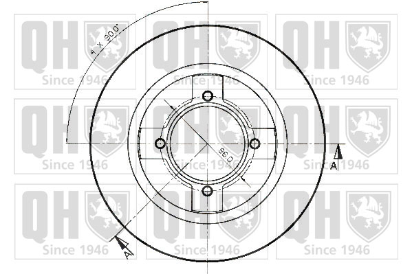 QUINTON HAZELL BDC3462 Δισκόπλακα for NISSAN