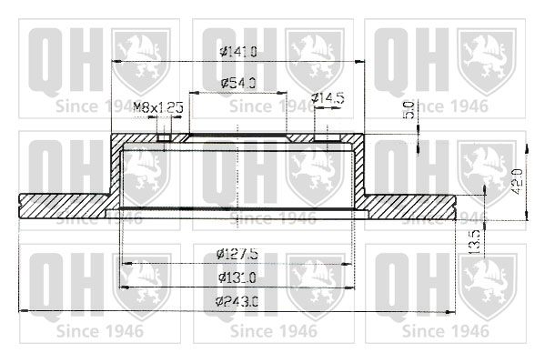 QUINTON HAZELL BDC3558 Δισκόπλακα for TOYOTA
