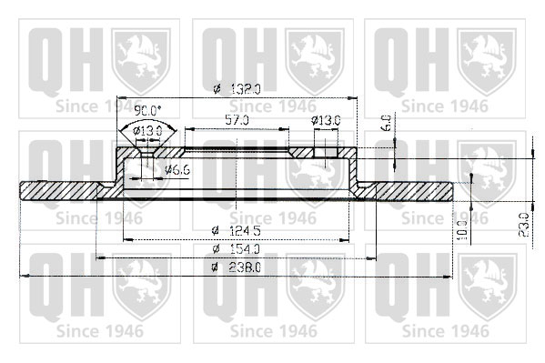 QUINTON HAZELL BDC3647 Δισκόπλακα for CITROËN