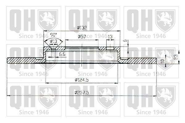 QUINTON HAZELL BDC3648 Δισκόπλακα for CITROËN