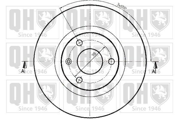 QUINTON HAZELL BDC3648 Δισκόπλακα for CITROËN