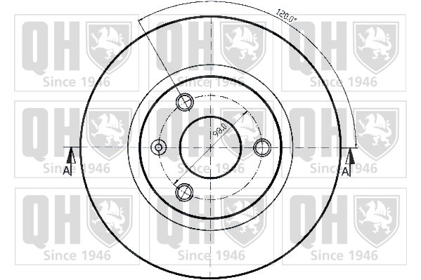 QUINTON HAZELL BDC3944 Δισκόπλακα for CITROËN